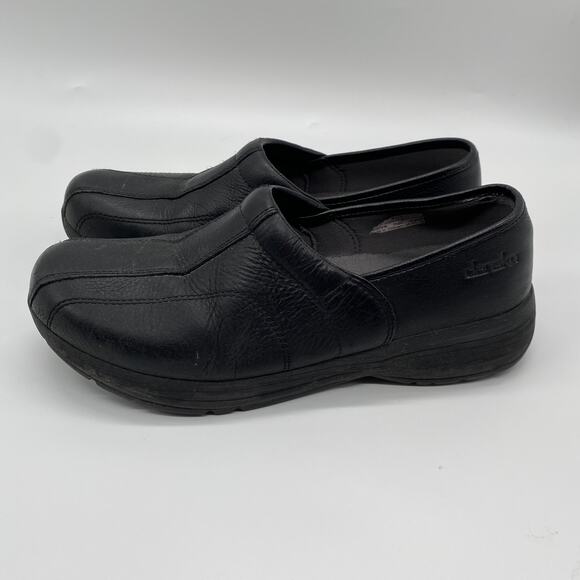 Dansko Women’s Shaina Black Tumbled Pull Up Slip On Size 41 Clog Slip Resistant - Picture 4 of 9